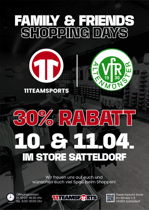11teamsports Family&Friends Shopping Days