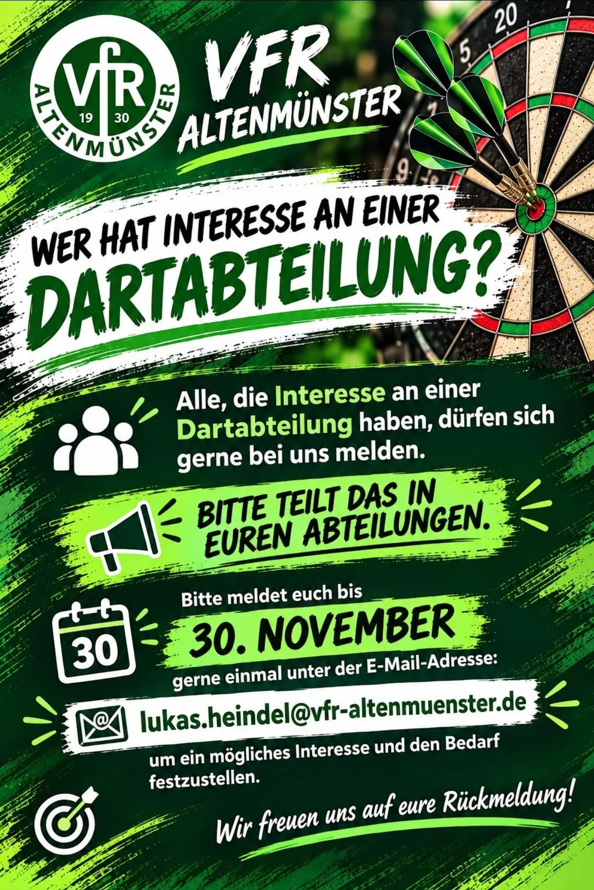 Gründung einer Dartabteilung